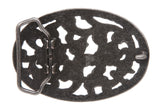 Oval Perforated Flower Belt Buckle