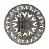 Western Round Perforated Floral Belt Buckle