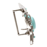 Perforated Turquoise Stone Butterfly Belt Buckle