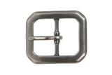 1 1/4 Inch Center Bar Single Prong Solid Brass Octagon Rectangular Belt Buckle