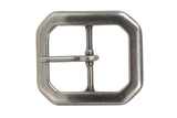 1 5/8 Inch Single Prong Octagon Rectangular Center Bar Belt Buckle