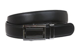 Men's Ratchet Dress Belt with Automatic Leather Fashion Buckle