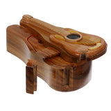 Handcrafted Wooden Musical Instrument Shape Secret Jewelry Puzzle Box-Guitar-195