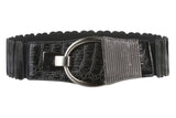 2" Wide High Waist Alligator Texture Fashion Stretch Belt