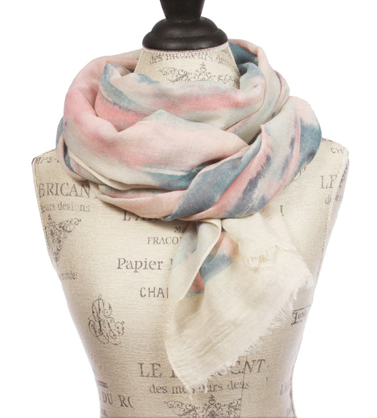 Womens Mix Colored Light Weight Wide Shawl Wrap Cotton Scarf