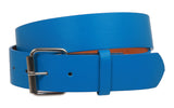 1 1/2" (38mm) Snap On Plain Leather Jean Belt With Roller Buckle