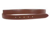 1 1/8 Inch Cut-To-Fit Feather Edged Plain  Leather Belt Strap