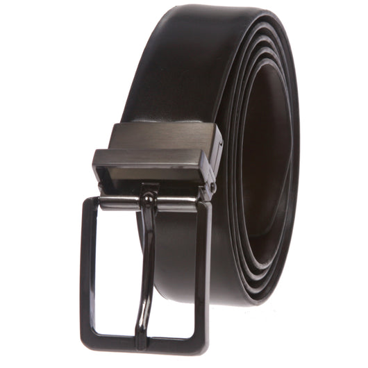 Men's Cut-to-Fit Black or Brown Reversible Dress Belt