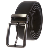 Men's Clamp on Feather Edged Italian Leather Dress Belt
