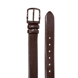 Men's Croco Print Feather Edged Leather Dress Belt