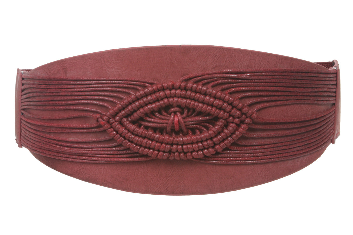 4 1/2" Wide High Waist Fashion Wax Cord Corset Stretch Belt Size: One - OnlineBelts