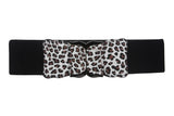 3" Ladies High Waist Fashion Leopard Print Stretch Belt  Size: One