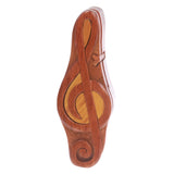 Handcrafted Wooden Music Note Shape Secret Jewelry Puzzle Box - Treble clef