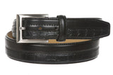 Men's 1 1/4" (34 mm) Embossed Alligator Texture Genuine Leather Dress Belt