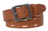 Snap On 1 1/2" Soft Hand Genuine Leather Casual Belt