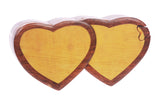 Handcrafted Wooden Double-Heart Shape Secret Jewelry Puzzle Box