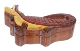 Handcrafted Wooden Crocodile Shape Secret Jewelry Puzzle Box - Crocodile