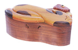 Handcrafted Wooden Snake Shape Secret Jewelry Puzzle Box -Snake