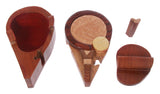 Handcrafted Wooden Badminton Shape Secret Jewelry Puzzle Box -Badminton