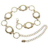 Women's Metal Oval Circle Chain Belt