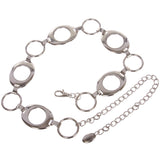 Women's Metal Oval Circle Chain Belt