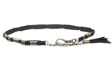 Women's 3/4" Antique hardware embossed Hook buckle Link Fashion Chain Belt