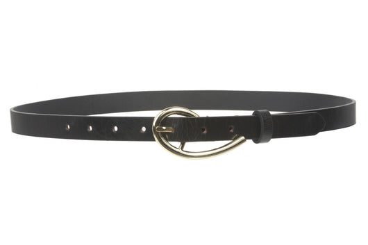 3/4 Inch (19mm) Skinny Faux Leather Fashion Belt Size: One-